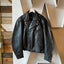 70’s Leather Biker Jacket - XL