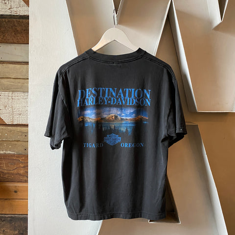 Y2K Boxy Harley Tee - Medium