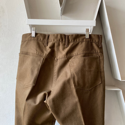 70's Brown Trousers - 36” x 28”