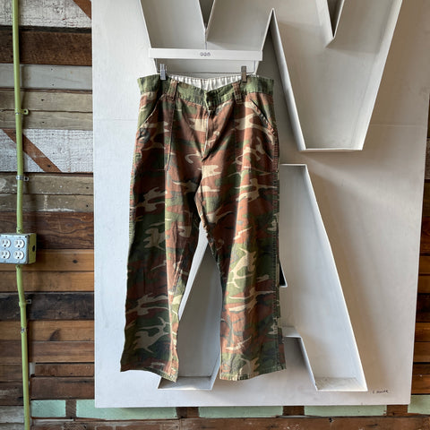 80’s Camo Hunting Pants - 35” x 27”
