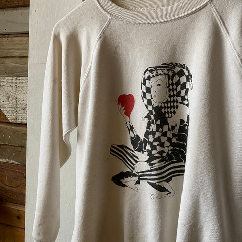 80’s Jester's Heart Raglan - Small