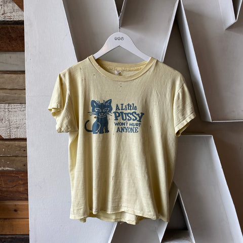 60's Boxy Cat Tee - Small