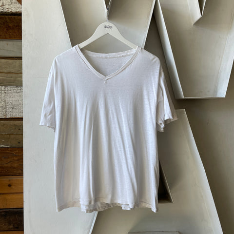 70’s Thrashed V Neck Blank Tee - Medium