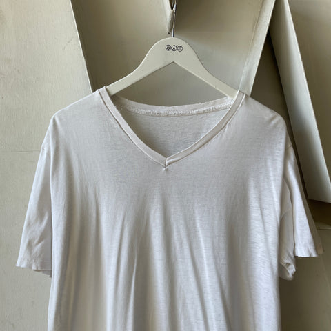 70’s Thrashed V Neck Blank Tee - Medium