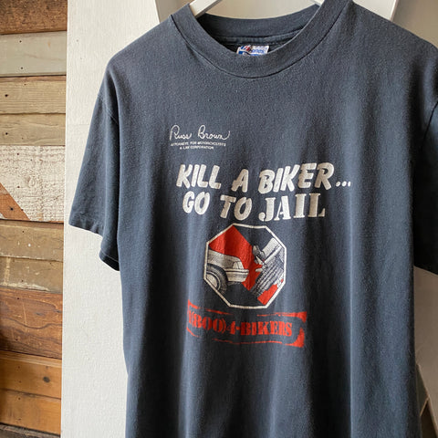80's 1(800)4-Bikers Tee - Large