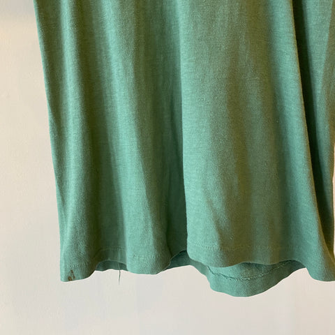50's/60's Vintage Green Blank Tee - Small/Medium