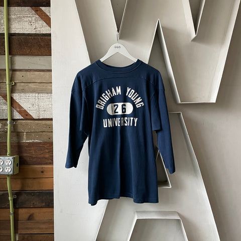 70’s Champion Blue Bar Football Tee - XL