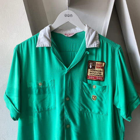 60's Rayon Bowling Shirt - Medium