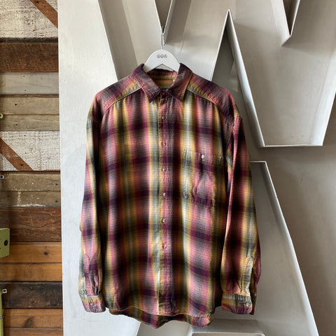90's Johnny Cotton Flannel - Large
