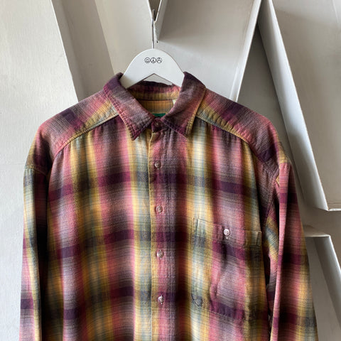 90's Johnny Cotton Flannel - Large