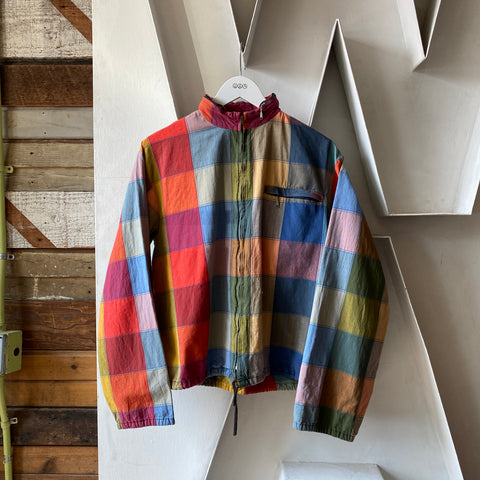 60's Color Block Zip Up - Medium