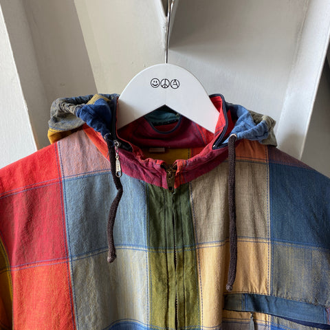 60's Color Block Zip Up - Medium