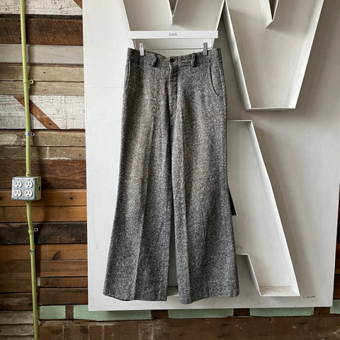 70’s Boucle Flared Wool Trousers - 29” x 28”