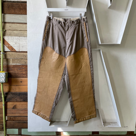 50’s Leather Front Hunting Trousers - 28” x 26”