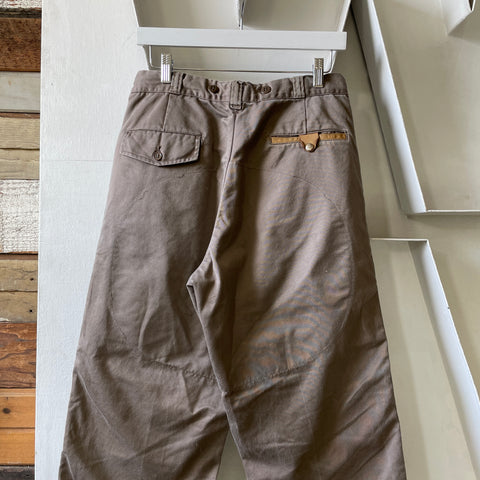 50’s Leather Front Hunting Trousers - 28” x 26”