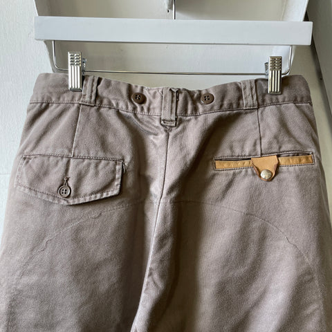 50’s Leather Front Hunting Trousers - 28” x 26”
