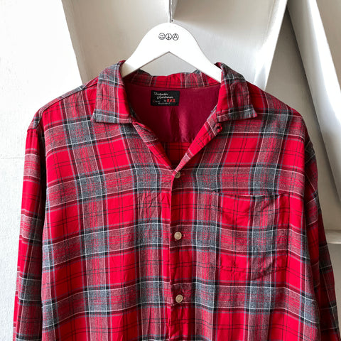 60’s BVD Plaid Loop Collar - Medium