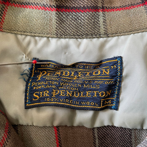 50’s Pendleton Wool Loop Collar - Medium