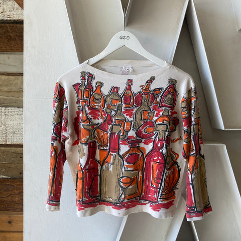 80's Bottles AOP Boatneck Shirt - Medium