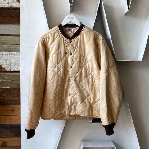 60’s Boxy Quilted Liner Jacket - Large