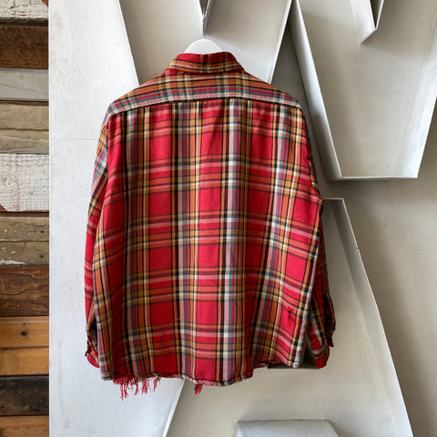 60’s Thrashed Heavy Cotton Flannel - Large