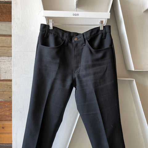 70’s Levi’s Black Poly Trousers - 30” x 29”