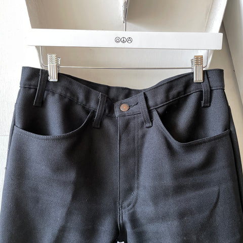 70’s Levi’s Black Poly Trousers - 30” x 29”
