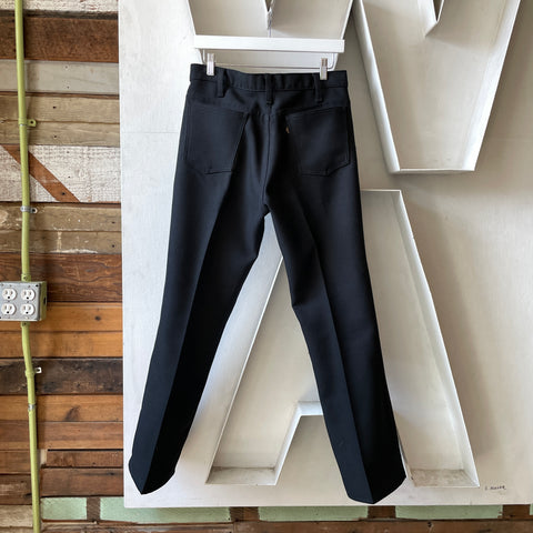 70’s Levi’s Black Poly Trousers - 30” x 29”
