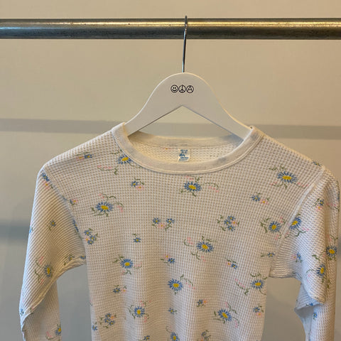 80's Flower Waffle Thermal - Medium (fits small)