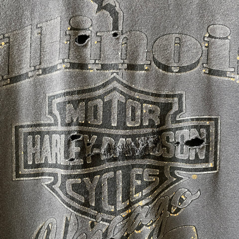 90’s Faded Harley Davidson Chicago Tee - Medium