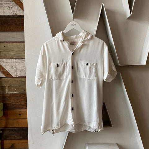 70's Yellow Brick Rayon Bowler - Medium