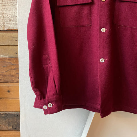 60's Yale Wool Loop Collar Shirt - Medium