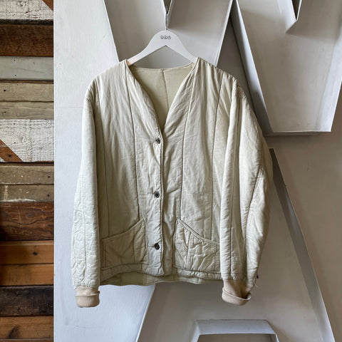 70’s Bone White Liner Jacket - Large