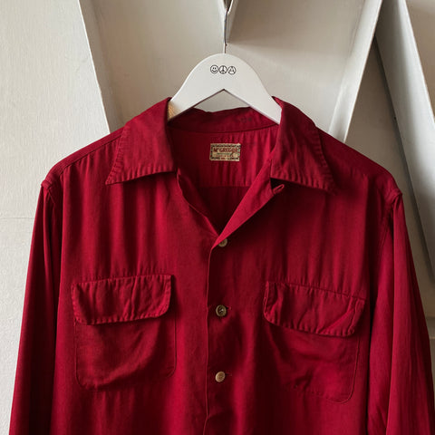 60's Rayon Button up - Medium