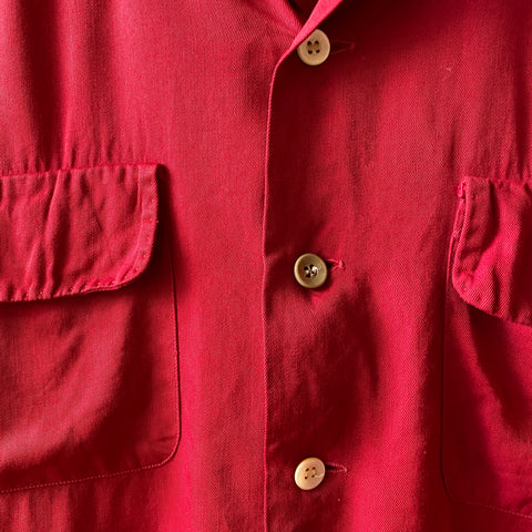 60's Rayon Button up - Medium