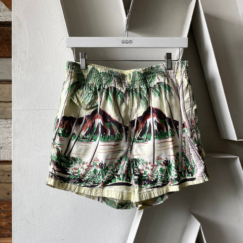 60’s Rayon Aloha Shorts - 29”-32” x 2.5”