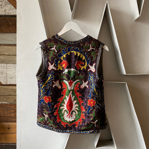 70's Embroidered Vest - Small