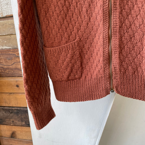60’s Wool Zip Sweater - Small
