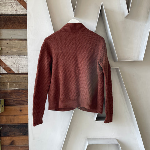 60’s Wool Zip Sweater - Small