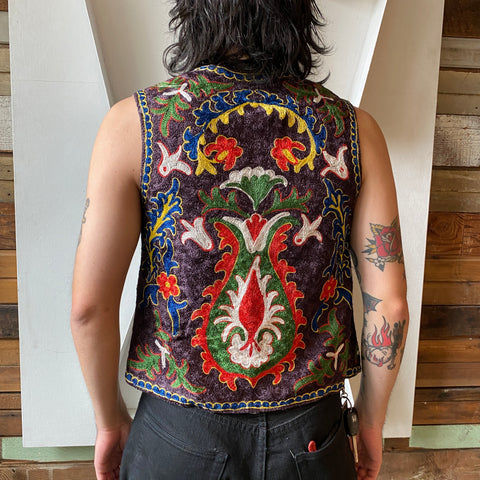 70's Embroidered Vest - Small