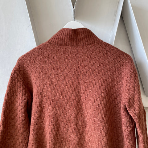 60’s Wool Zip Sweater - Small