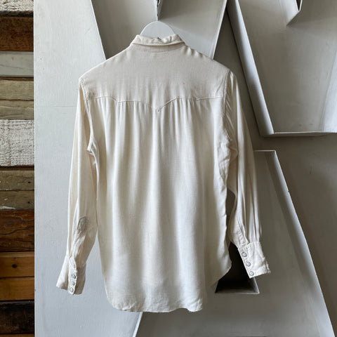 60’s Pearl Snap Western Shirt - Medium