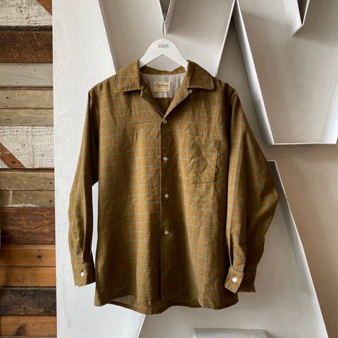 60's Wool Loop Collar Shirt - Medium