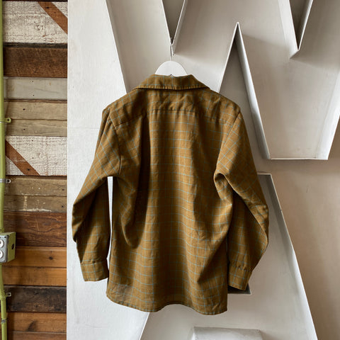 60's Wool Loop Collar Shirt - Medium