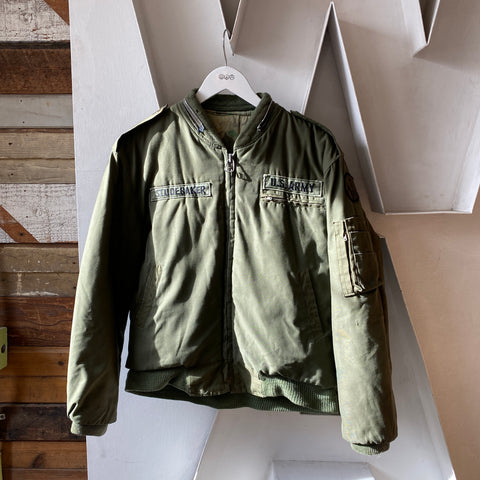60's Custom Military Bomber Jacket - Large