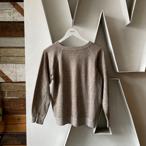 60's Brown/Grey Raglan Sweatshirt - Medium