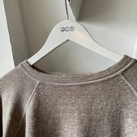 60's Brown/Grey Raglan Sweatshirt - Medium