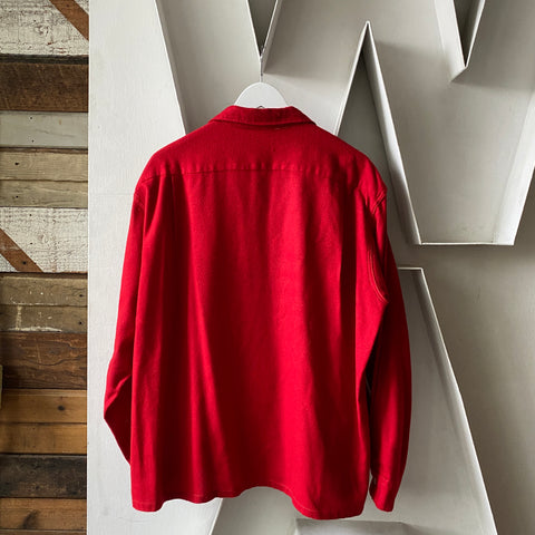 60's Wool Blend Button Up - XL