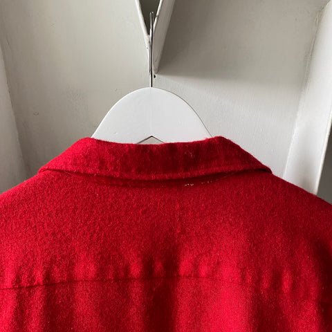 60's Wool Blend Button Up - XL