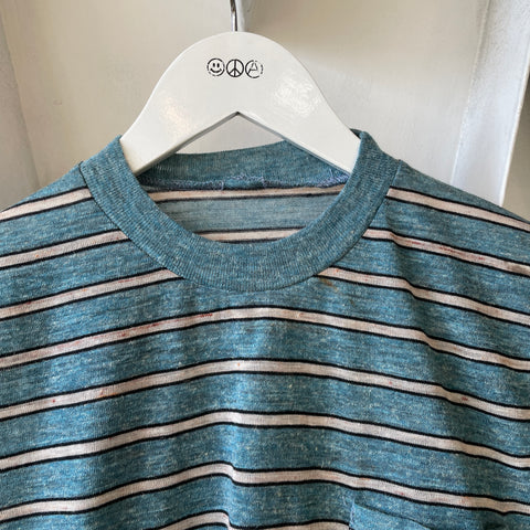 70’s Striped Pocket Tee - Small